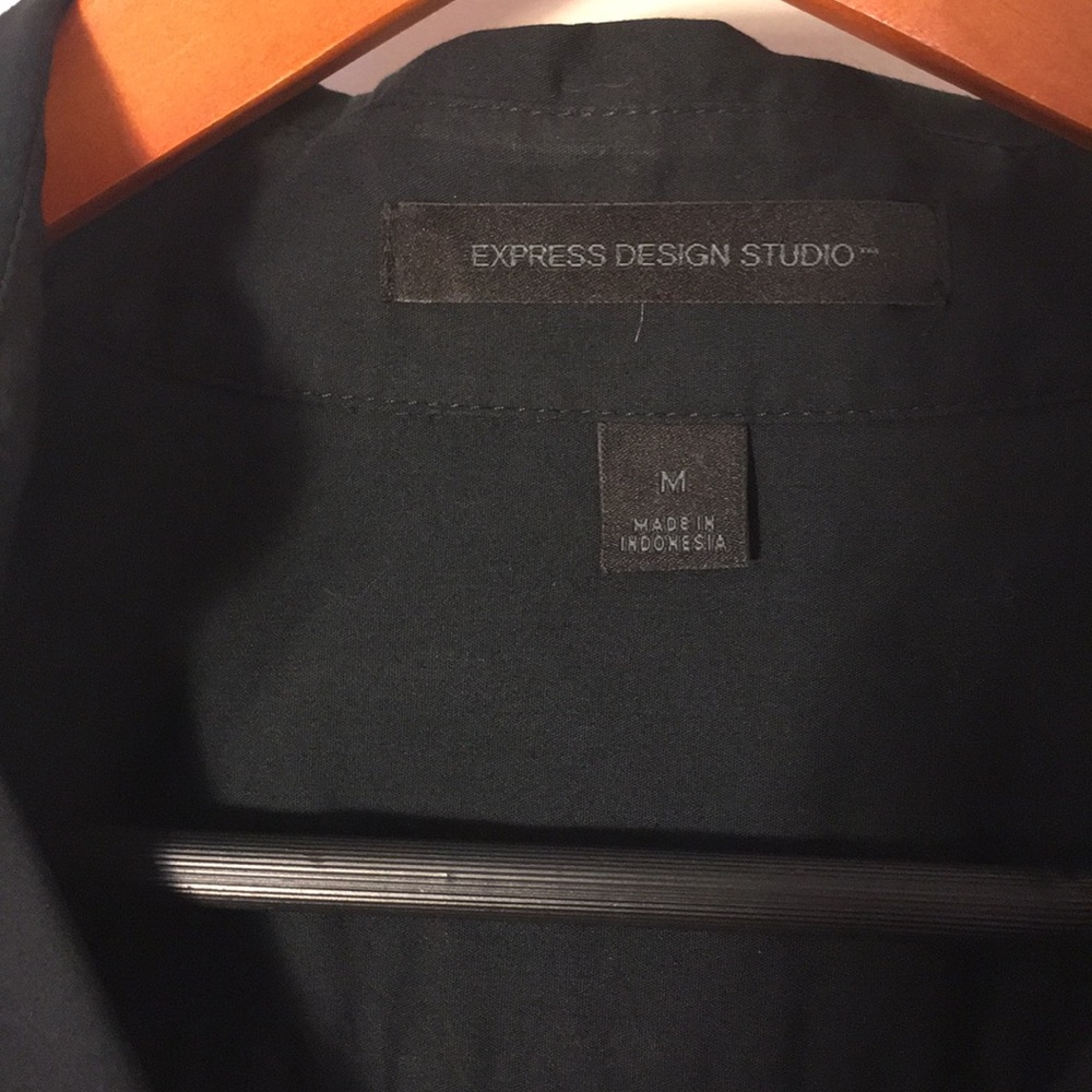 Express black button down shirt blouse - Picture 4 of 7